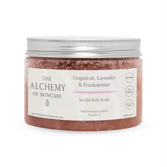 Grapefruit, Lavender & Frankincense Himalayan & Sea Salt Body Scrub #skincare#