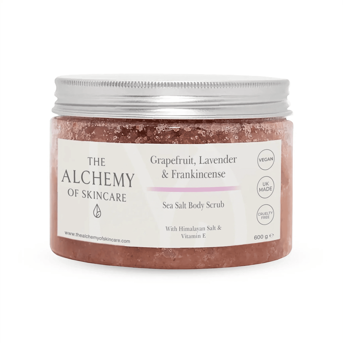 grapefruit, lavender and frankincense body scrub