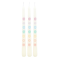 Set of 3 Chakra Balancing Taper Dinner Candles