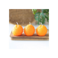 Set of 3 Orange Shaped Candles