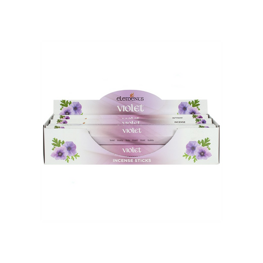 Set of 6 Packets of Elements Violet Incense Sticks