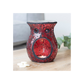 Large Red Crackle Glass Oil Burner and Wax Warmer