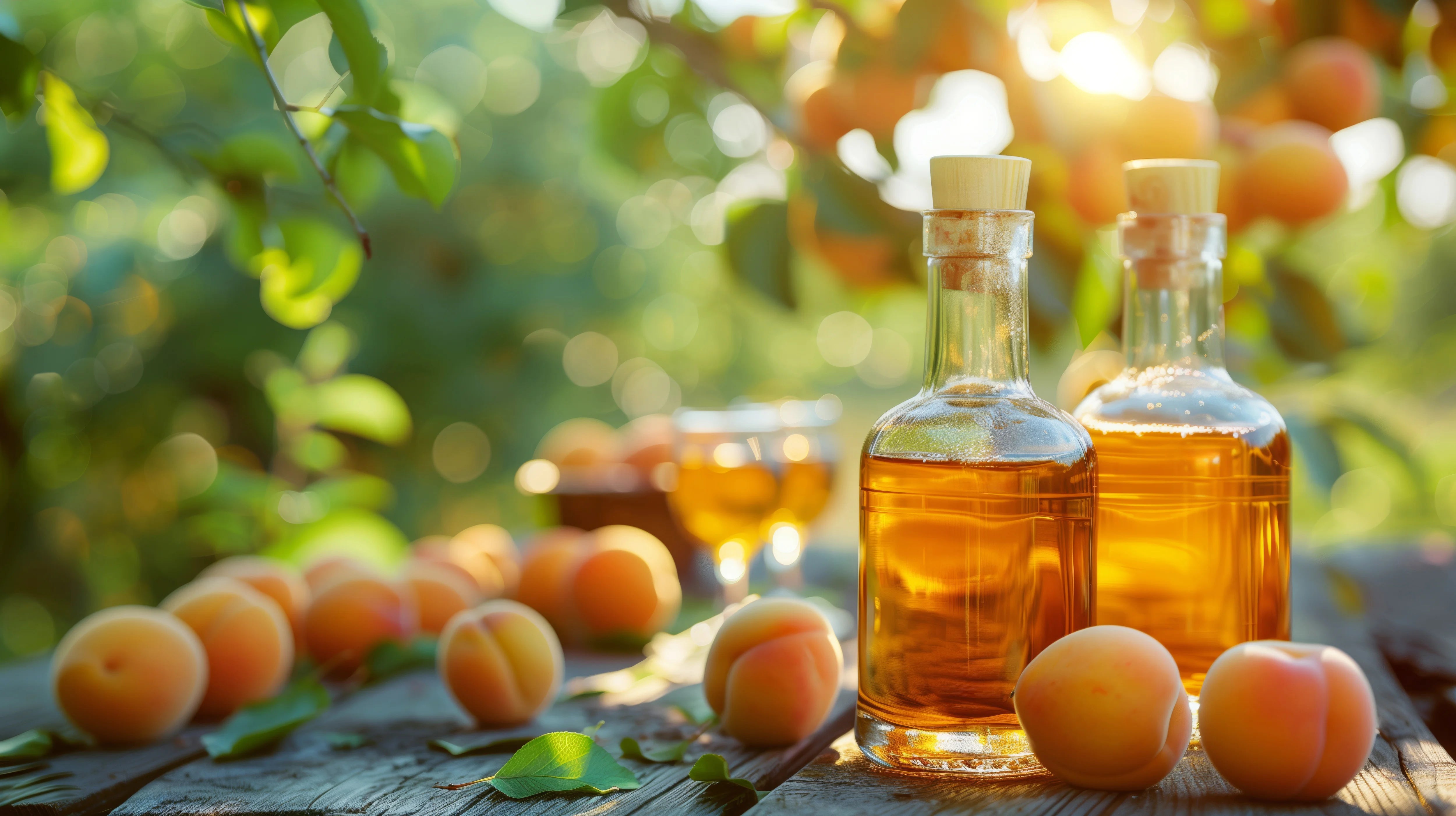 apricot-oil-in-glass-bottles-and-ripe-apricots
