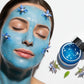 alchemy skincare blue tansy mask on woman's face