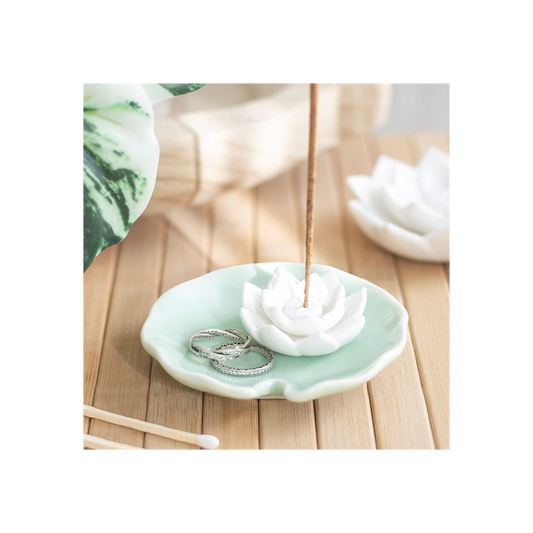 Lotus Flower Incense Stick Holder and Trinket Dish