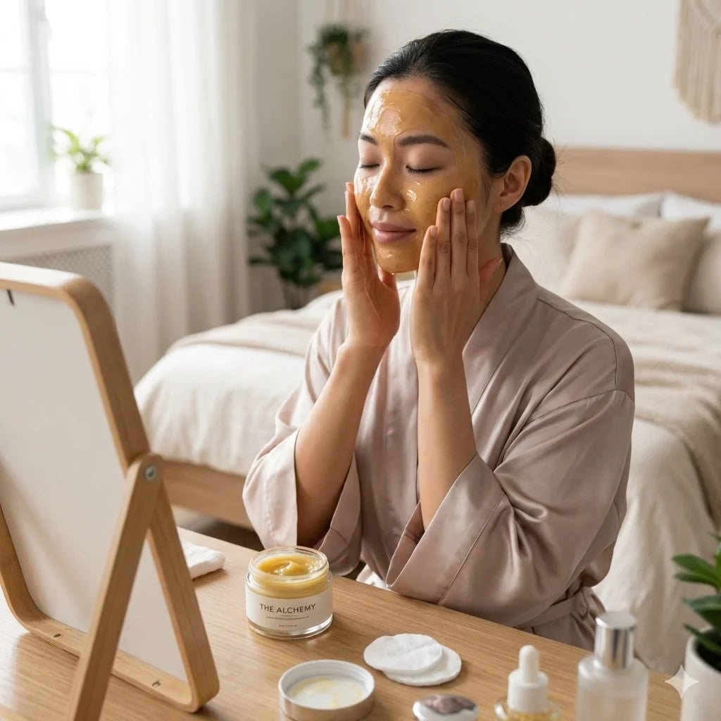 woman applying cleansing balm