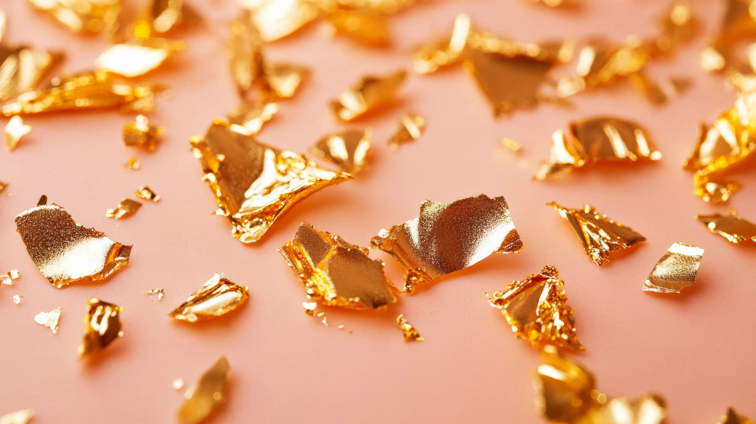 24K GOLD LEAF ON A PINK PAPER